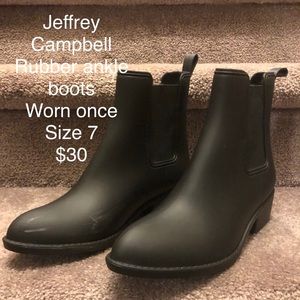 Jeffrey Campbell rubber booties
